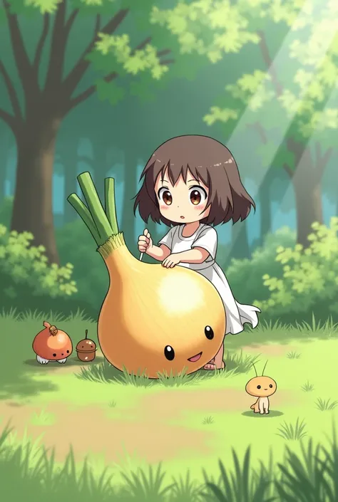 No need to remove the head, just the onion. Very cute ghibli studio anime line  