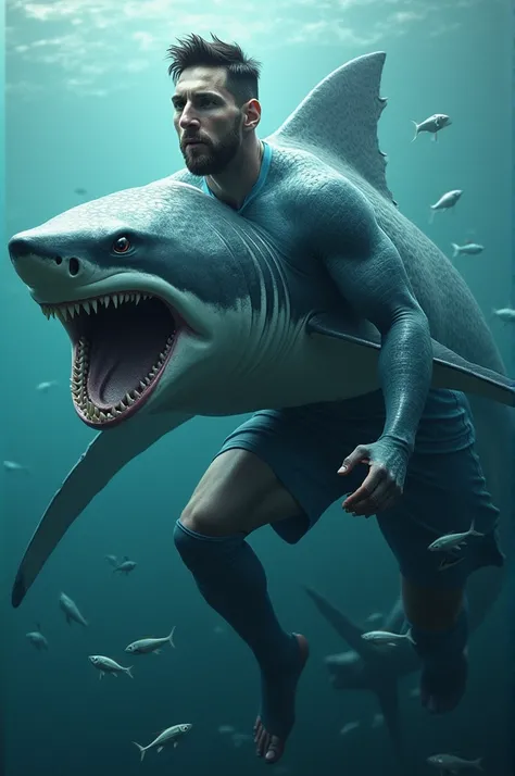 Lionel Messi but shark