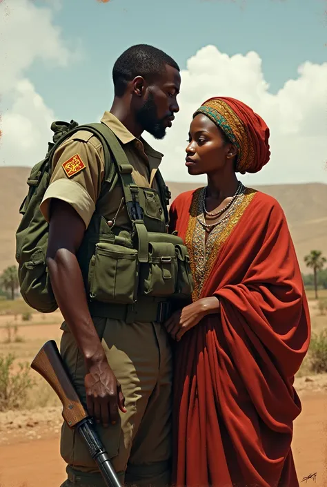 Nigerian northern shaiu soldier and his wife aisha hausa