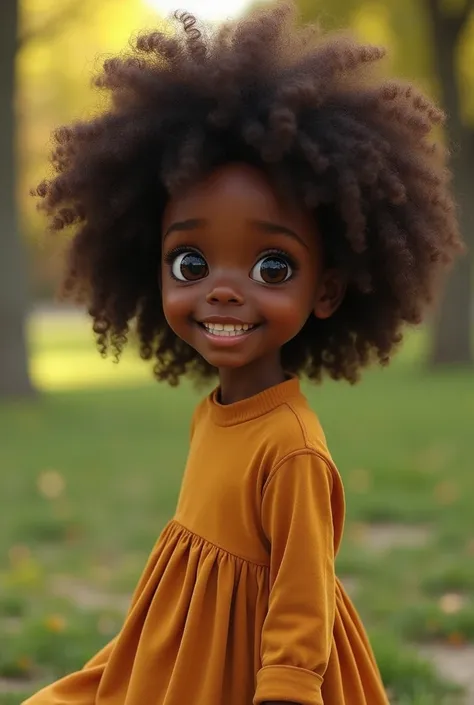 , the  is a dark-skinned boy , ((( alone))), Telegram stickers, , in the park, sitting on a tree ,   creates softness ,  long dresses, women , ((( realism of the portrait ))), ( Afro-American girl ) ((( brown hair ))), ((( close-up Facial color: 1.15))), (...