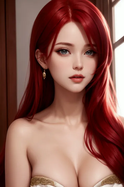 Beautiful woman, red hair