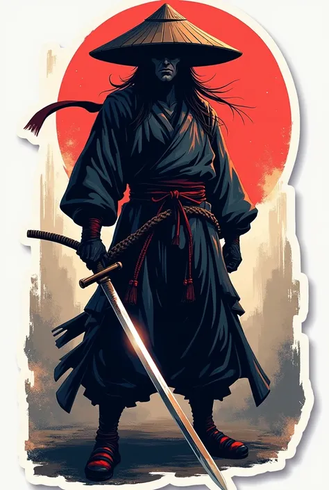 sticker, ronin anime