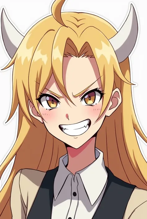 sticker,  anime bad blonde, who taunts  