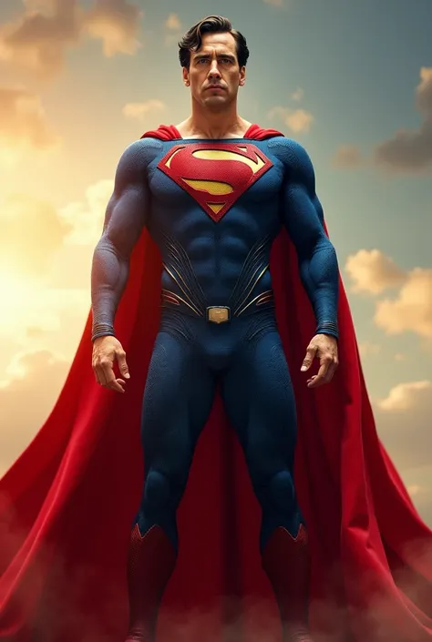 Full-body actor Nicolas Cage dressed as Superman