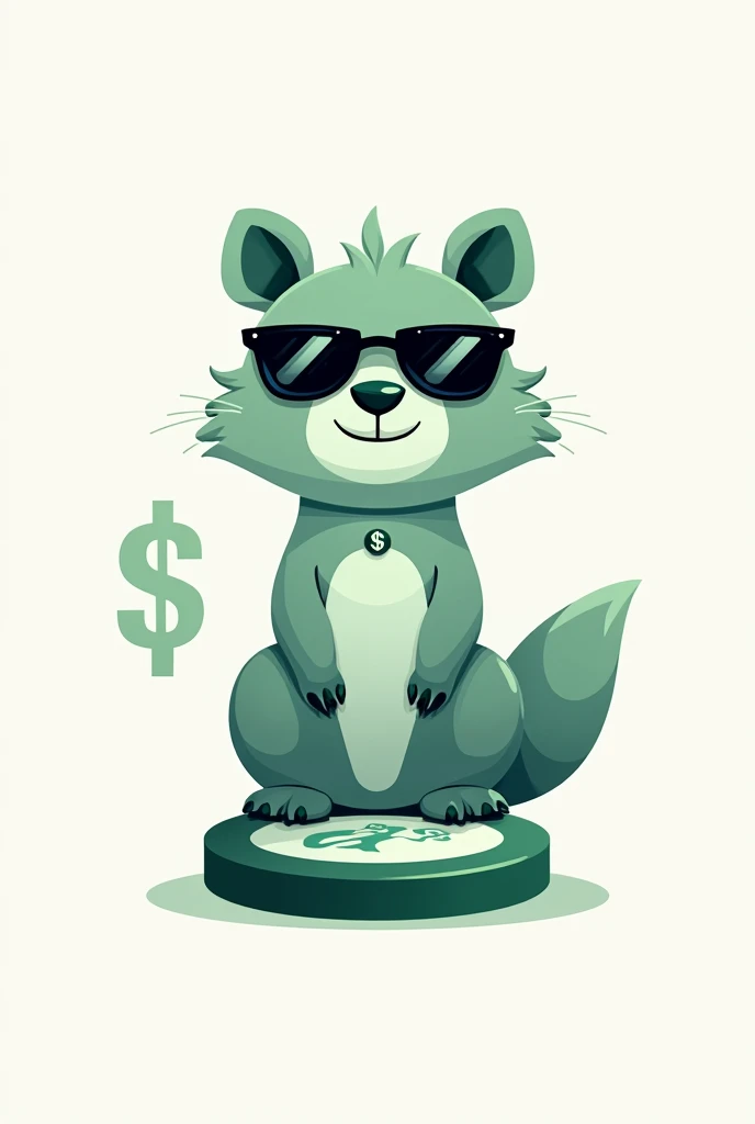  Create a logo for HyraxCoin with the following specifications :

🎨 Style: Cartoon moderno e minimalista
🌈 Paleta de Cores:  emerald green, cinza metálico e branco
🔍 Elemento Central:  A stylized hyrax with confident expression

Required Elements :
 - Hyra...