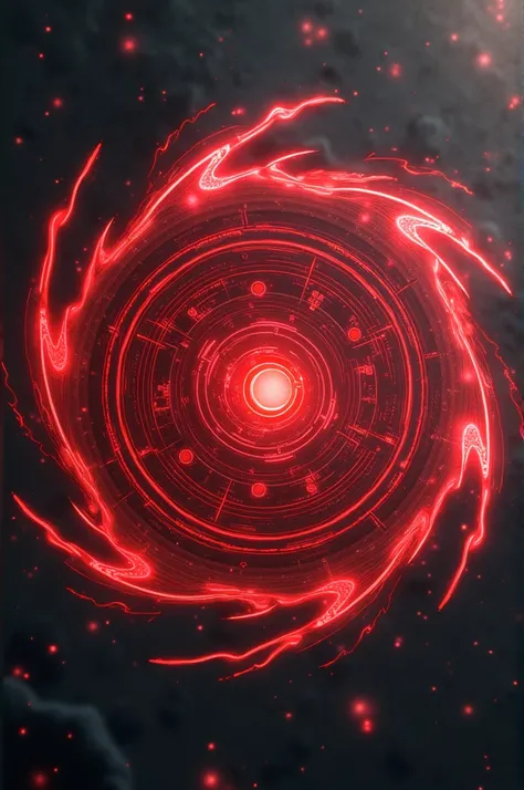 Create an image of a new Mangekyou Sharingan called Kamui of Speed