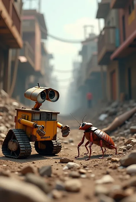 Walle from Pixar afraid of cockroaches