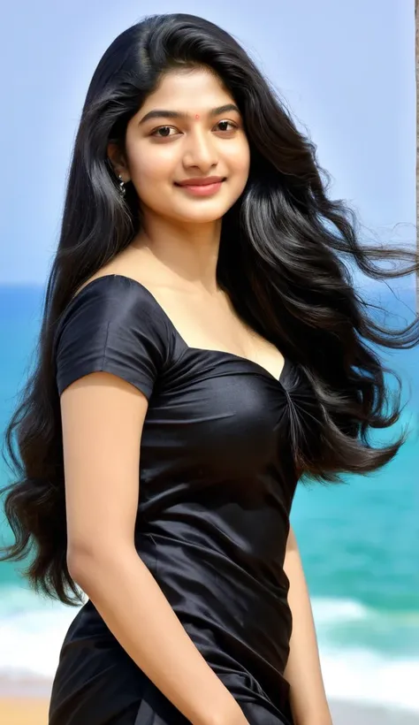 Sai Pallavi indian longhair loose longhair thickhair longhair very longhair prefect eyes clear face fantastic view very thicklonghair black thick longhair black hair Flipped Hair, side Flipped longhair silky longhair, one side Flipped longhair Breasts, fro...