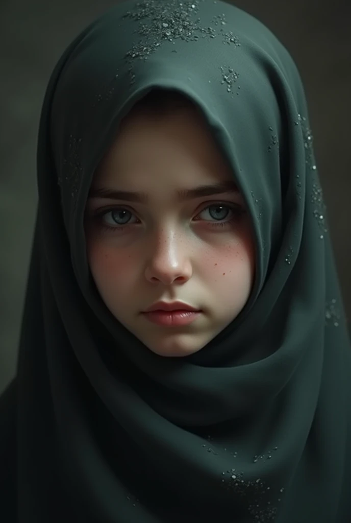 Sad face with hijab