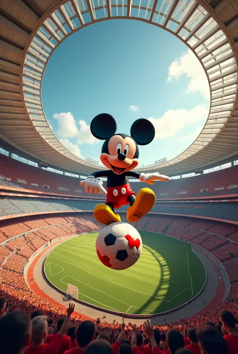 The Sevilla stadium with the Mickey Mouse