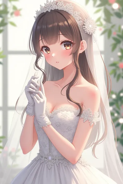  Anime Girl，bride，White Gloves