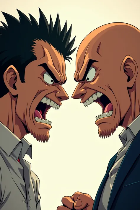 Angry Men Face Anime