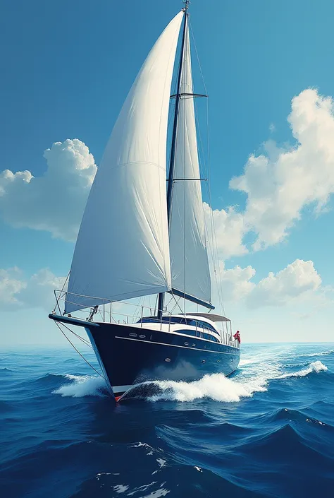 sail art painting poster