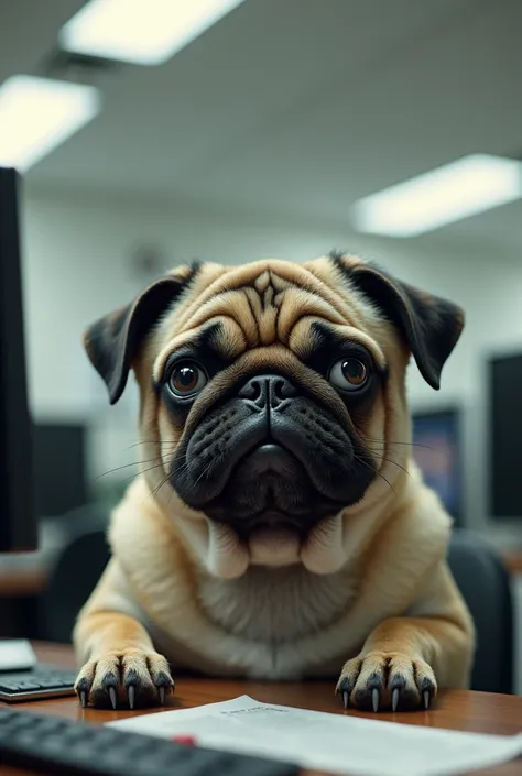 Coin clip of pug that parodies oppression and workplace racism