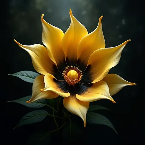 Yellow-black moonflower
Dark background