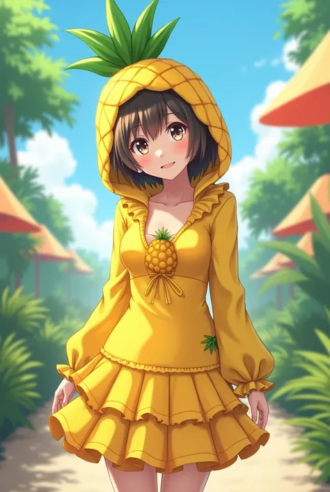 Anime Girl Costume as Pineapple