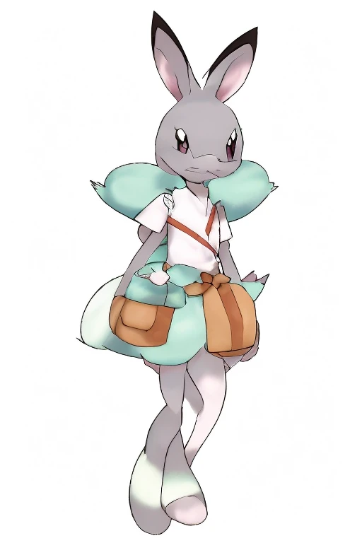 Female furry teenager sara rabbit pokemon style 