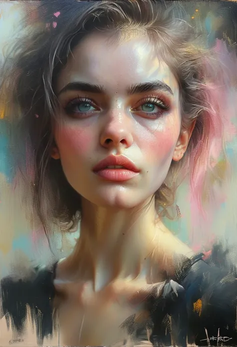 pastel portrait,Позитив Клип L 8k, отмеченный наградами, proФessional close up, style oФ Casey Baugh, style oФ Pino Daeni, beautiФul woman, ---------