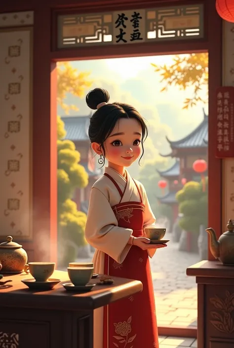 Chinese Folk Nine-Year-Old Teahouse