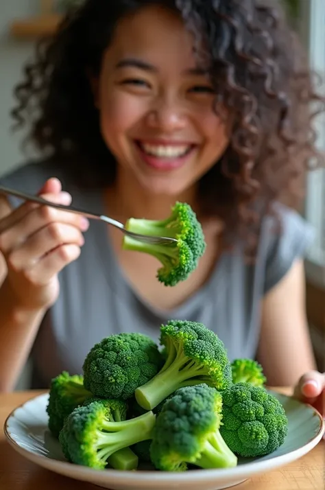  eating broccoli 