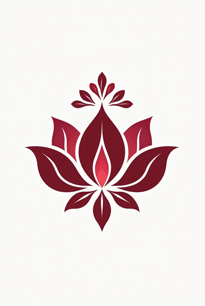 "Create an elegant and luxurious symbol for a high-end cosmetics brand named India Royale. The symbol should embody the brands core values of elegance, high quality, and luxury. Incorporate natural elements such as a stylized lotus flower or an ornate crow...