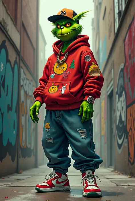 the grinch in hip hop clothes