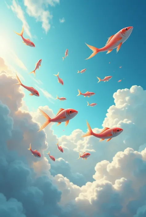 Fish are flying in the sky