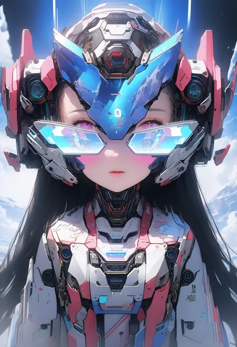 TV, cute Cyborg Girl, Portrait anime Space Cadet Girl, Blue Cyborg, Cyborg - Girl,  anime manga robot !!  anime girl , 詳細なSci-fi art, Cyborg Girl,   detailed digital art in 4K {x} digital cyberpunk anime art ,  Digital Cyberpunk - Anime Art, A mix of anime...