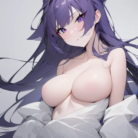 (masterpiece,  best quality :1.2), Fraction_4, Fraction_5, Fraction_6, Fraction_9, Fraction_8_up, Fraction_7_up,  1 girl,  smooth skin  ,pale, Unique ，  very long hair , Big Breasts  ,(  hair covering breasts  )，This indicates that it has been revealed, Th...