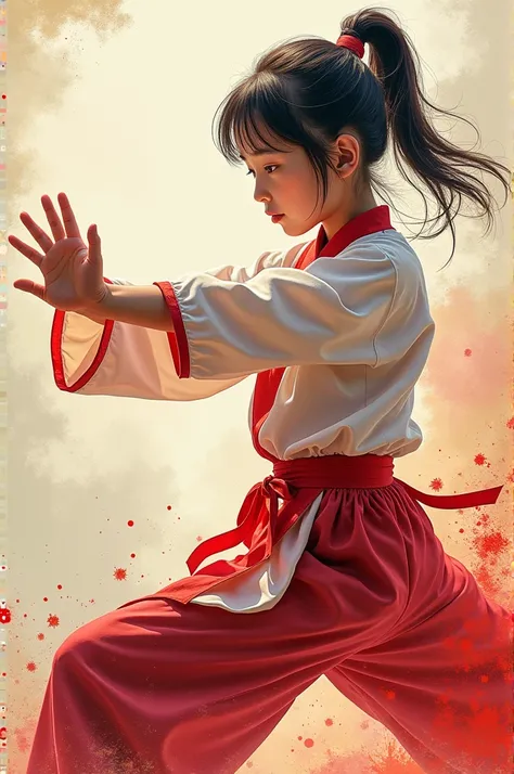 A photo like a photo drawn by ren on the theme of Wushu Sang for my daughter for the “Me and Wushu” contest