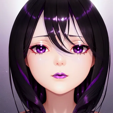 (((Masterpeace))), (( The best quality )), ( Very detailed ) (  highly detailed CG illustration ), (( science fiction )),
(( extremely delicate and beautiful face:1.4)). 1 woman, alone.  Focus on character , high contrast,  background , ( black hair with s...