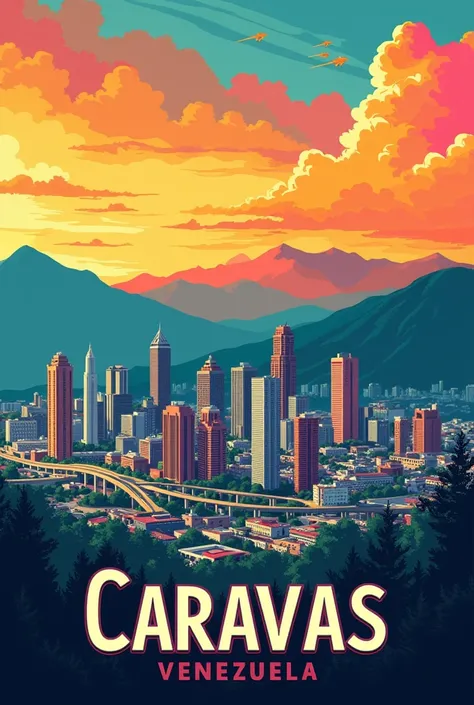 Caracas city poster 