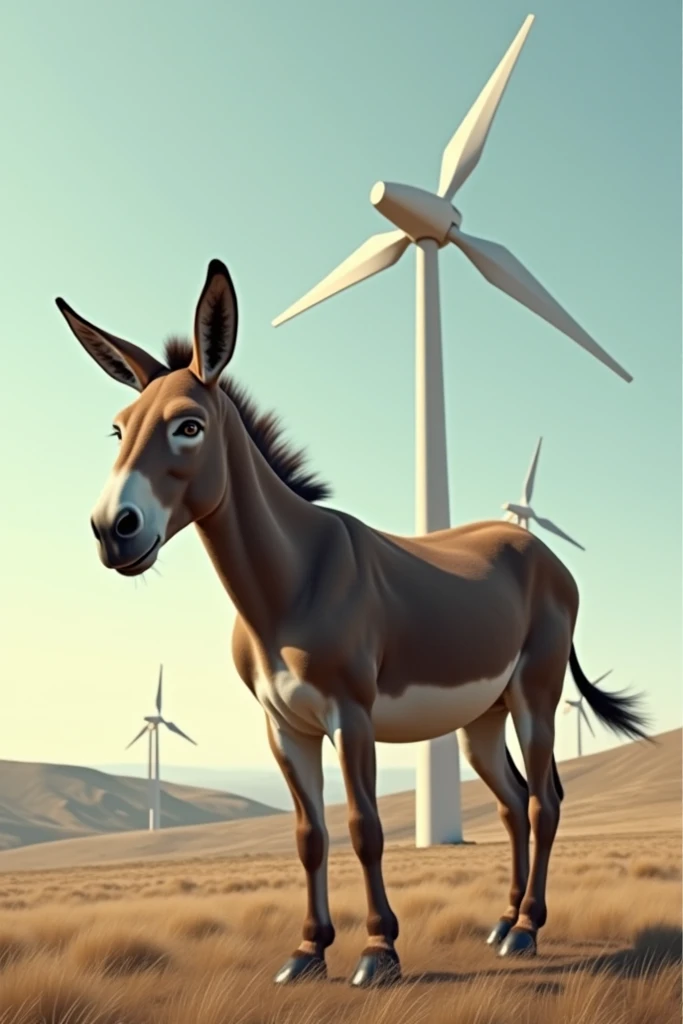 Donkey with turbines