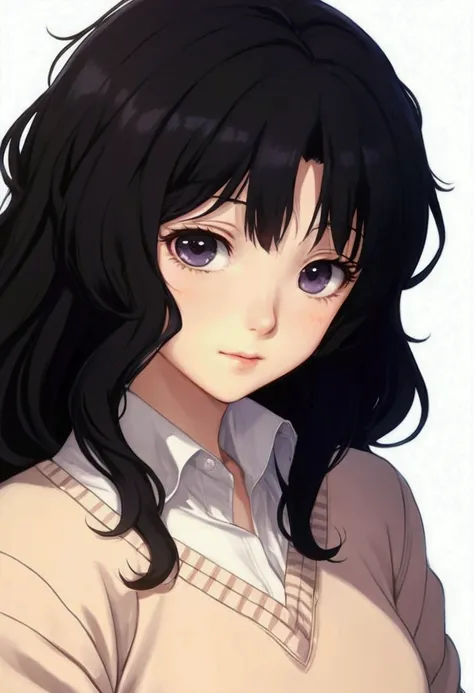 a close up of a person with long hair and a sweater, anime moe artstyle, anime visual of a cute girl, anime best girl, hinata hyuga, beautiful anime high school girl, hana yata, female anime character, anime visual of a young woman, ilya kuvshinov with lon...