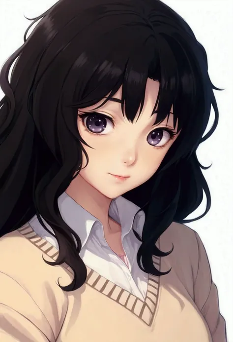 a close up of a person with long hair and a sweater, anime moe artstyle, anime visual of a cute girl, anime best girl, hinata hyuga, beautiful anime high school girl, hana yata, female anime character, anime visual of a young woman, ilya kuvshinov with lon...