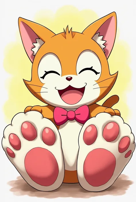 Dorami chan showing her big feet from a front point of view 