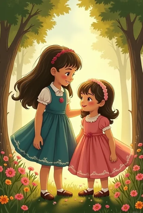  In a small town ,  where trees whispered secrets and flowers smiled in the sun, There lived a girl named Lesli .  She was seven years old and had an imagination as big as the sky .  Her inseparable companion was a doll named Victoria ,  who had dressed in...