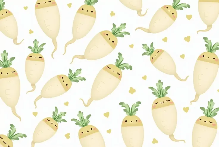 Product image, Bath towel in cute white daikon radish character pattern