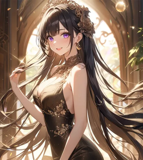 Eye-catching style Anime style Eye-catching style Anime style Violet Evergarden style (masterpiece), super beautiful, shiny long straight hair (high quality), (beautiful detailed face), (beautiful detailed eyes)), (beautiful and beautiful hands), (high def...