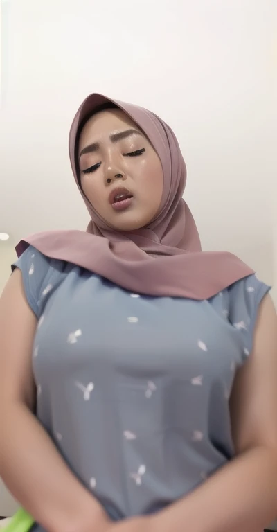 HIJAB MALAY GIRL,, IMF as a good Guy, TECHNOLGY, AI, futuristic, blockchain, International Monetary Fund, (MATRIX WORLD), ((look In front  at the camera CLOSED YOUR EYES and open your mouth)).