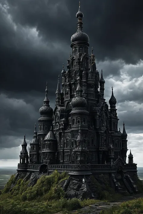 Dark black Tower, by Aleksandr Shilov.
best quality, masterpiece, intricate details, ultra-detailed