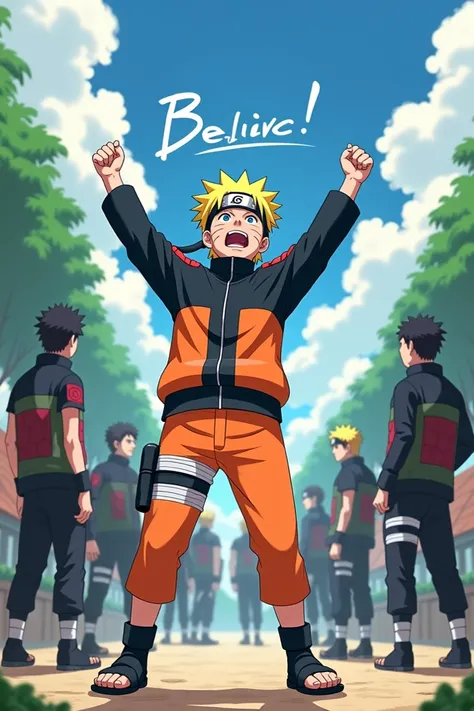 Naruto repeats his favorite word “Believe it!”