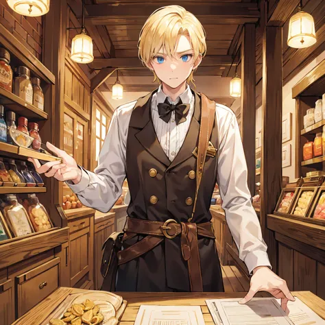 The blonde merchant man is planning to take the treasure and sell it