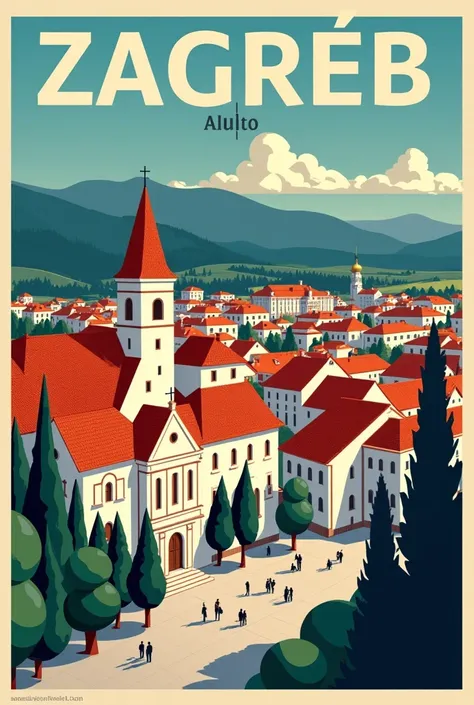 Zagreb city poster