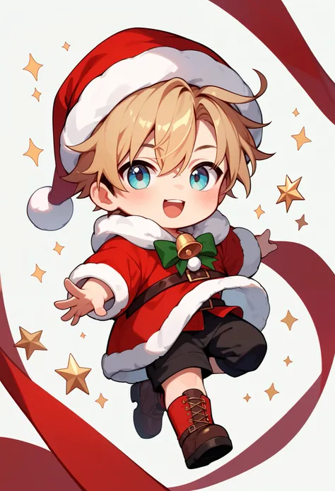 santa boy  cute, chibi the best quality, regalos, nieve