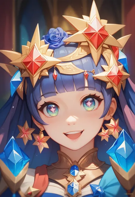 (8k,masterpiece,best quality:1.4),(ultra detailed:1.2),((vibrant colors)),1 cute girl,delicate beautiful face,perfect face,((cute eyes)),in a bright and colorful world,blunt bangs,happy,enjoy,kind,gold color world,kawaii,beautiful,fantasy,spellai,