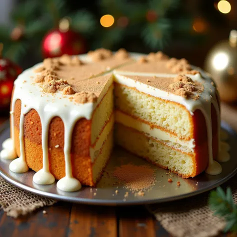 Eggnog Poke Cake