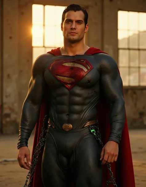 (h3nr4 in a Superman suit:1.8), (Superman suit Torn:1.8), Ripped, Man in Tight Superman suit, Eyes Closed, (((Muscular, Fit, Nicholas Alexander Chavez in a Superman suit))), (Bloodstain on Cheek and forehead), Wearing a Superman suit, (((Big Arms, Toned Ch...