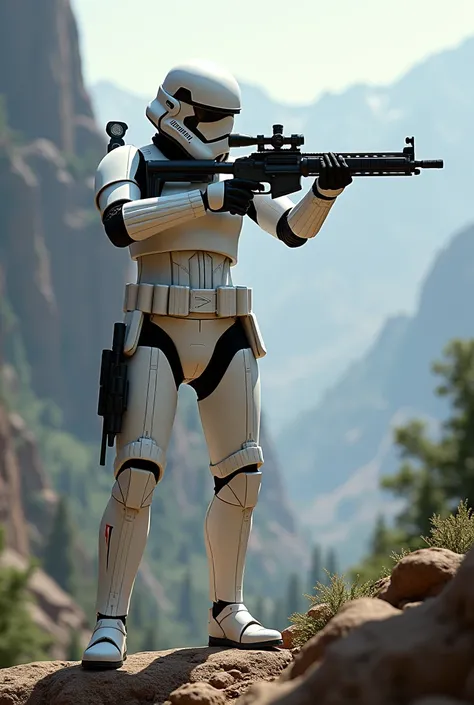 Une stormtrooper femme sniper 