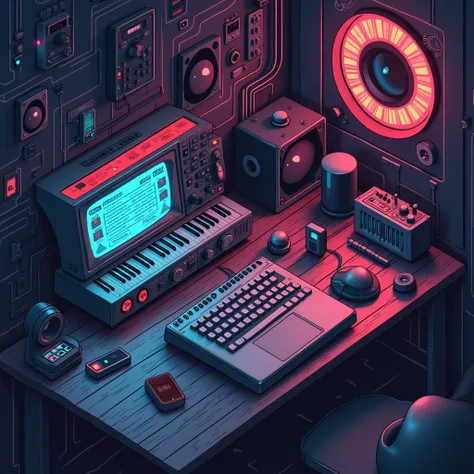 creative art for a release in the lo-fi hip hop genre, perfect title "BJBeats - Analog Digits", deep details, gorgeous art, lo fi hip hop aesthetic, a letter "BJBeats - Analog Digits", inspiring atmosphere, commercial look, interesting concept art combinin...